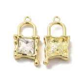 Glass Padlock Pendants