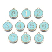 Light Gold Plated Alloy Enamel Charms