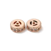 Rack Plating Brass Cubic Zirconia Beads