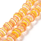 Round Handmade Clear Lampwork Beads Strands