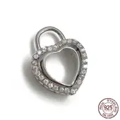 Rhodium Plated 925 Sterling Silver Charm