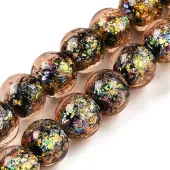 Handmade Dichroic Foil Glass Beads Strands