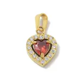 Ion Plating(IP) 304 Stainless Steel Micro Pave Cubic Zirconia Pendants