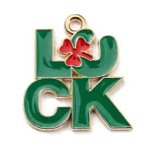Saint Patrick's Day Alloy Enamel Pendants