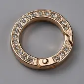 Alloy Crystal Rhinestone Spring Gate Rings