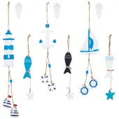 6 Style Ocean Style Wood Pendant Decoration