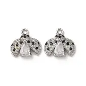 Brass Micro Pave Cubic Zirconia Pendants