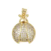 Brass Micro Pave Cubic Zirconia Pendants