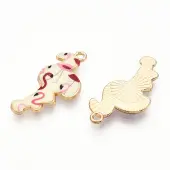 Printed Light Gold Tone Alloy Pendants