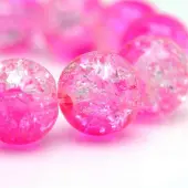 Baking Painted Crackle Glass Bead Strands