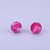 Printed Round Silicone Focal Beads