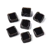 Handmade Gold Sand Lampwork Beads