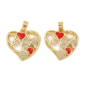 Brass Micro Pave Cubic Zirconia Pendants