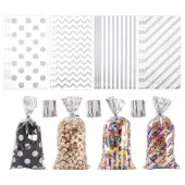 4 Styles OPP Cellophane Candy Storage Bags Sets