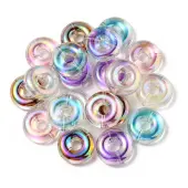 UV Plating Rainbow Iridescent Acrylic Beads