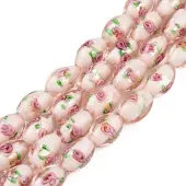 Handmade Silver Foil Glass Lampwork Beads