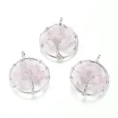Natural Rose Quartz Pendants