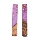 Transparent Resin & Walnut Wood Big Pendants