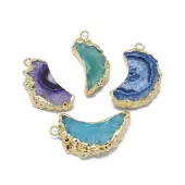 Natural Druzy Quartz Pendants