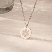 Stylish Stainless Steel Medical Symbol Pendant Necklaces for Women Daily Wear