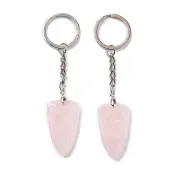 Natural Rose Quartz Sailor's Knot Pendant Keychain