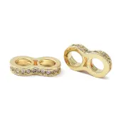 Brass Micro Pave Cubic Zirconia Multi-Strand Links