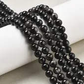Natural Black Tourmaline Beads Strands