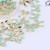 Bowknot Alloy Enamel Pendants