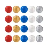50Pcs 5 Styles Painted Natural Wood Beehive European Beads