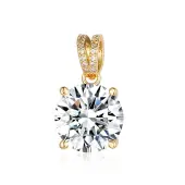 Brass Micro Pave Clear Cubic Zirconia Pendants
