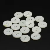 2-Hole Shell Flat Round Buttons