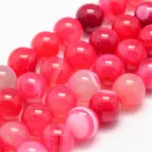 Natural Striped Agate/Banded Agate Bead Strands