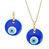 ARRICRAFT 10Pcs Handmade Lampwork Evil Eye Pendants