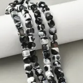 Natural Fire Crackle Agate Beads Strands