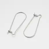 Tarnish Resistant 304 Stainless Steel Hoop Earrings Findings Kidney Ear Wires