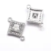 CZ Brass Micro Pave Cubic Zirconia Links