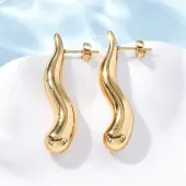 Teardrop 304 Stainless Steel Stud Earrings
