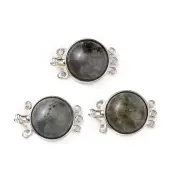 Natural Labradorite Box Clasps