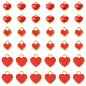 48Pcs 3 Styles Alloy Enamel Charms