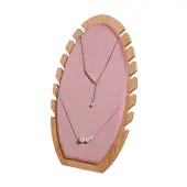 Velvet and Bamboo Necklaces Display Rack