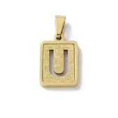 304 Stainless Steel Alphabet Pendants