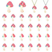 24Pcs 4 Styles Opaque Printed Acrylic Big Pendants