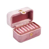 Mini Rectangle Velvet Ring Storage Boxes with Snap Buttons