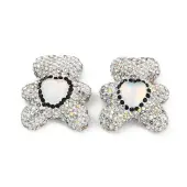 Handmade Polymer Clay Rhinestone Beads
