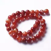 Natural Red Agate Beads Strands