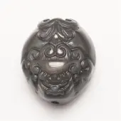 Carved Natural Obsidian Pendants