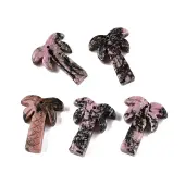 Natural Rhodonite Coconut Tree Pendants