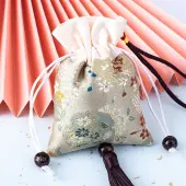 Silk Embroidery Flower Pouches