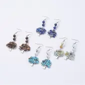 Natural & Synthetic Gemstone Dangle Earrings