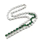 Brass Micro Pave Cubic Zirconia Necklaces